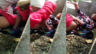 खुले में देहाती गर्लफ्रेंड की चूत चुदाई का वीडियो। हिन्दी बीएफ विडियो MMS.