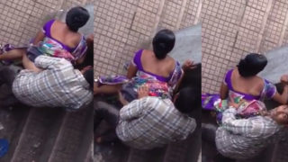 चाची की चूट, खुली जगह पर, Doggystyle सेक्स, MMS लीक हुआ।